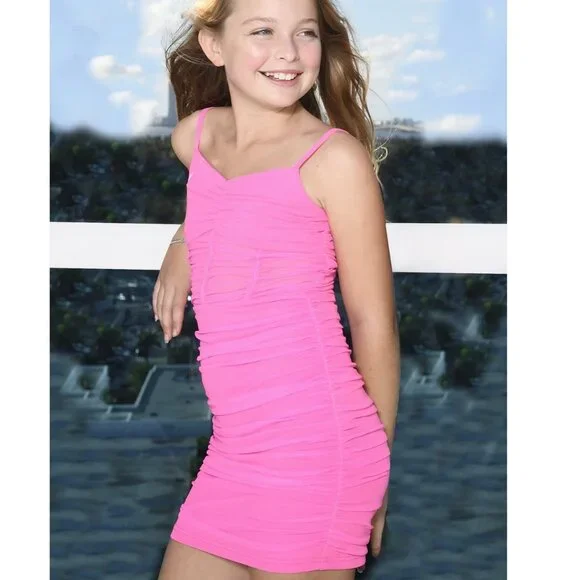 Katie J NYC Hot Pink Dress Lola Like New Size L - Picture 2 of 2